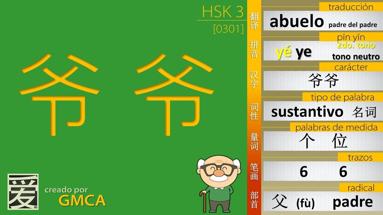 como se dice abuelo en china