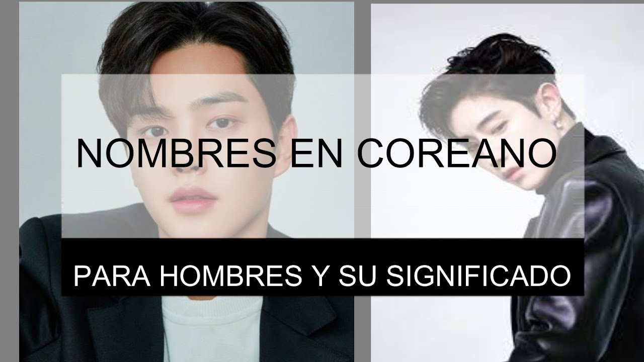 nombre en coreano de hombre