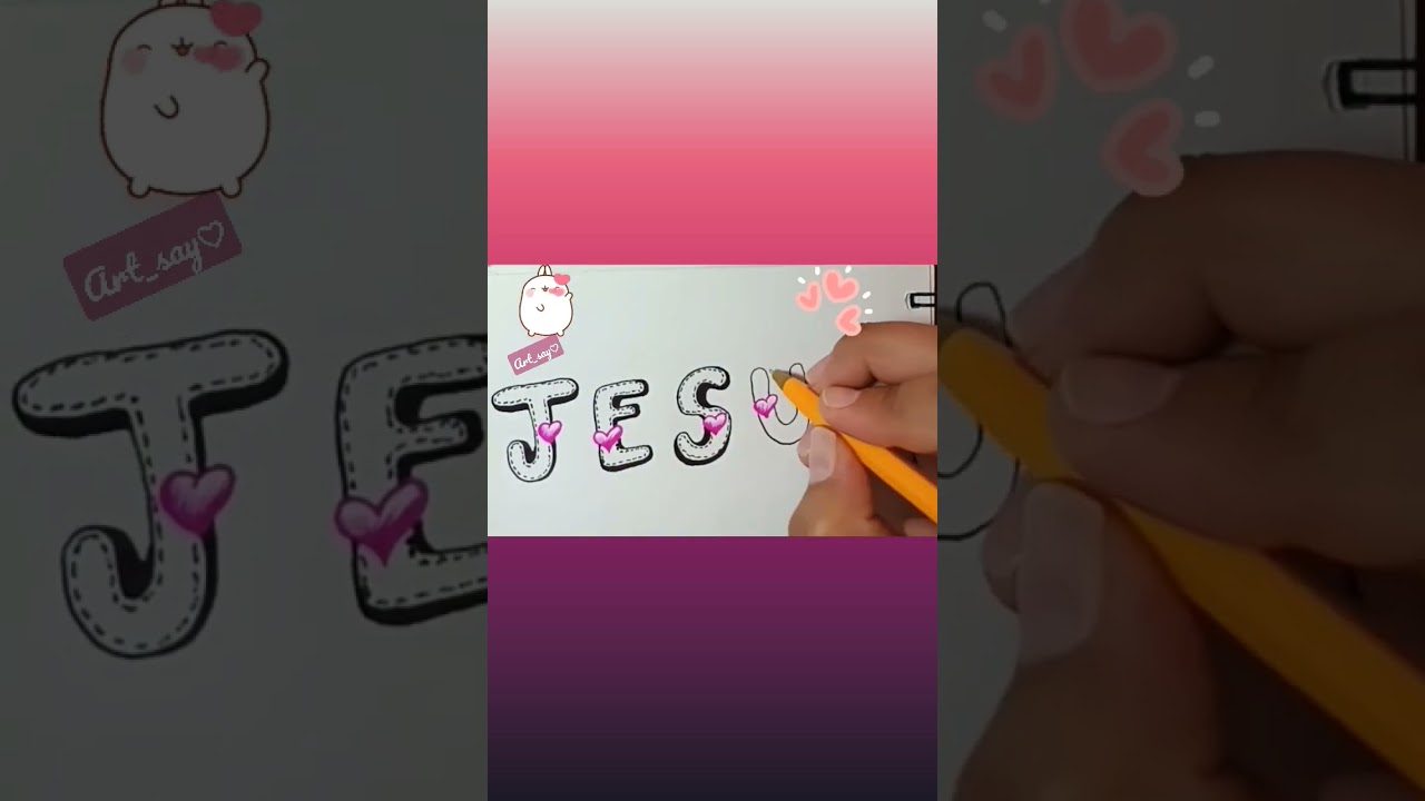 nombre jesus en letra cursiva