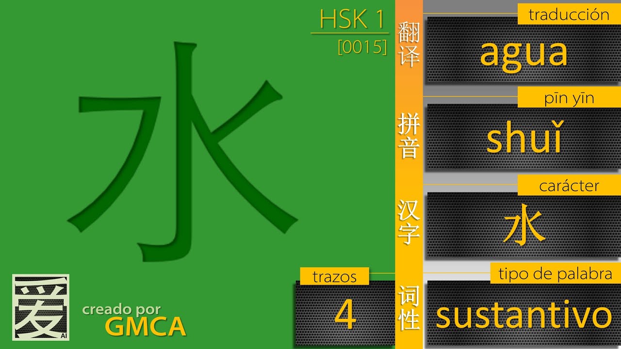 como se dice agua en chino