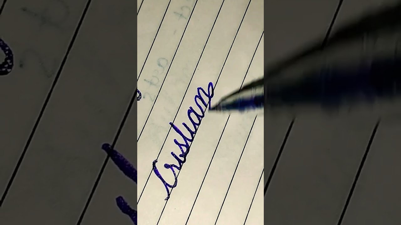 como se escribe cristian en letra cursiva