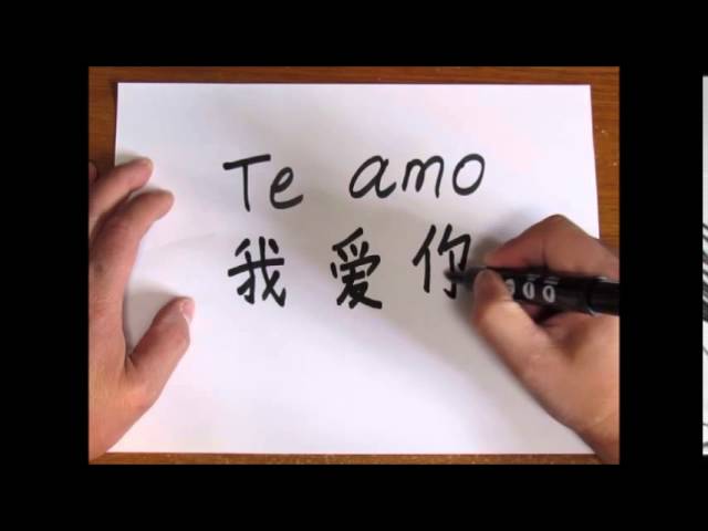 como se escribe te amo en chino